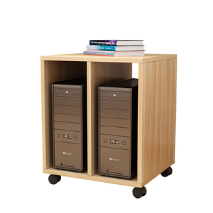 落地主机柜实木电脑机箱放置收纳架打印机子架置物架台式主机架子