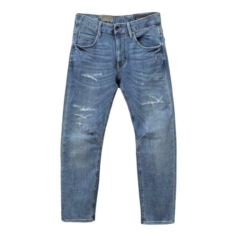 ABLE，JEANS大V破洞男牛仔裤
