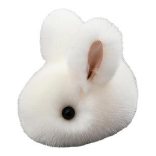 可爱玉兔挂件精致皮草迷你兔子包挂饰萌萌装死小兔子钥匙扣