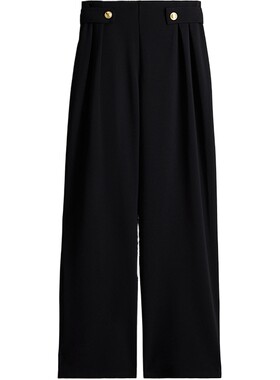 HM女装西装裤夏季通勤高腰显瘦直筒阔腿正装长裤1264836