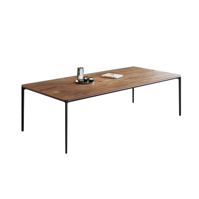 德利丰实心铝合金框架岩板餐桌