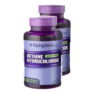 盐酸甜菜碱胶囊 180粒 胃蛋白酶帮助消化促进营养吸收美国直邮