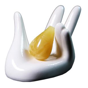 保真 俄料鸡油黄白花蜜蜡三通 小金刚星月菩提百香籽一体佛头配饰