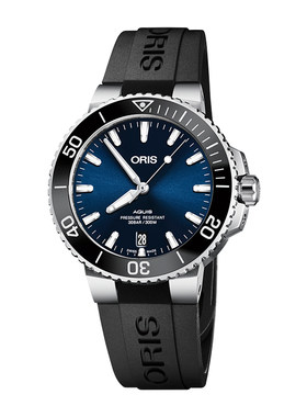 oris豪利时蓝水鬼胶带腕表39.5mm