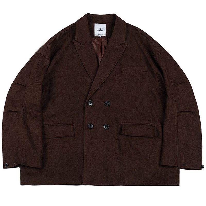 DESIRABELT西装双排扣复古西服潮