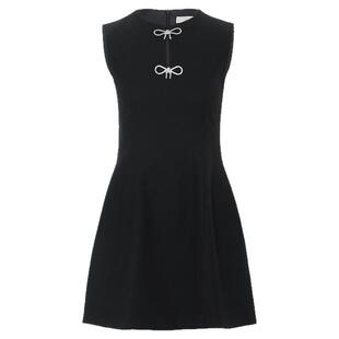 sincethen生日裙新中式黑裙小香风连衣裙富家千金礼服黑色裙子女