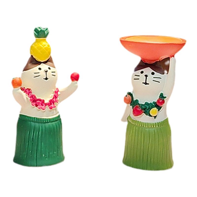 草裙猫咪iwatch充电支架女生戒指吊坠橡皮筋钥匙扣小物件收纳摆件