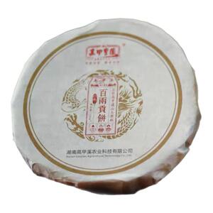 安化黑茶 百两花卷茶饼 高甲皇园高马二溪料谌公茶2019年150克