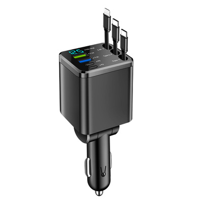 点烟器转换头超级快充带伸缩线