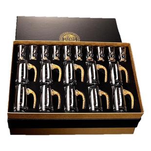 白酒分酒器套装家用轻奢酒杯高级感一套酒盅酒具带刻度礼盒装