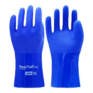 东亚806W浸塑手套杀鱼防油耐油加厚防滑化工业耐酸碱磨防腐蚀防水