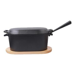 敬辉铸铁无涂层吐司蛋糕面包模具烘焙烤箱欧包烤盘两用锅盖26出口