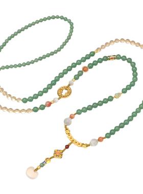 绢芭玛瑙水晶汉服中式斜挎背链女