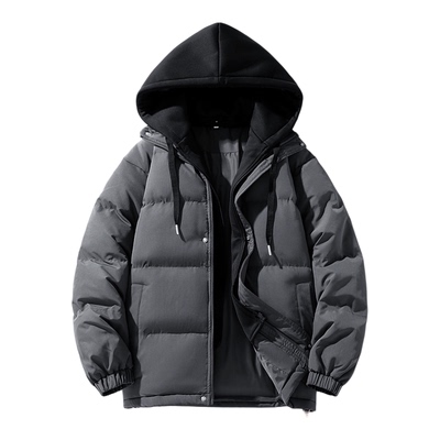 回力假两件棉衣男士冬装棉袄男