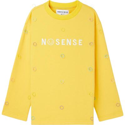 【D11会员折上9折】NOSENSE OFFICIAL秋冬女多巴胺带缀饰上衣