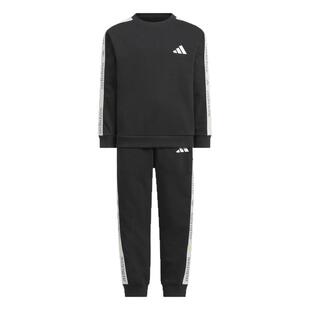 男女儿童毛圈布亲肤宽松休闲长袖运动套装卫衣卫裤adidas阿迪达斯