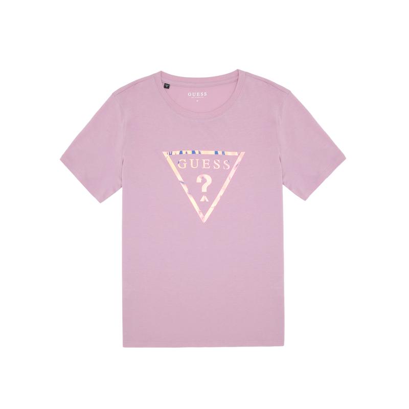 vipGUESS女士多色百搭基础款logo短袖T恤