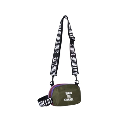 趁早即刻出发单肩斜挎收纳包轻便拼色休闲户外旅行多功能小包背包