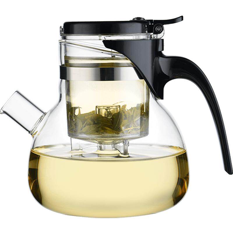 飘逸泡茶壶一键茶水分离按压式