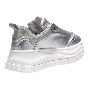 Salaxi莎莱茜新款银色厚底休闲鞋增高老爹鞋潮酷街头风时尚男鞋潮