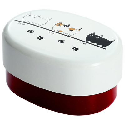 日本漆器猫3兄弟弁当箱便当盒