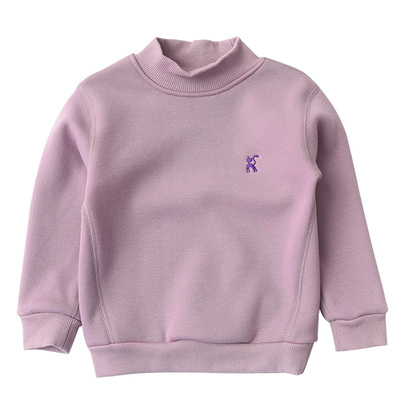 纯棉加绒加厚半高领保暖秋冬卫衣