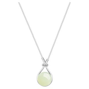 S925纯银福袋和田玉吊坠项链女2026新款爆款颈链配饰品轻奢锁骨链