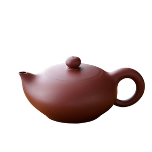 陈钿凤雏壶手拉壶 全手工紫砂朱泥壶福容壶侧把小容量潮州工夫茶