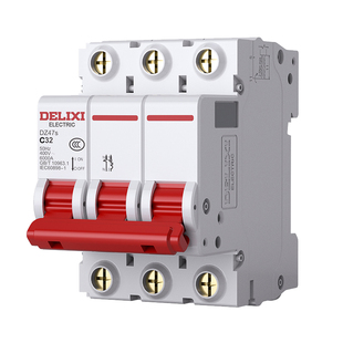 德力西空气开关家用DZ47s小型断路器2P空开63A总开关1P32A电闸C45