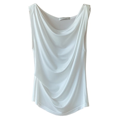 commusememory醋酸缎面无袖上衣