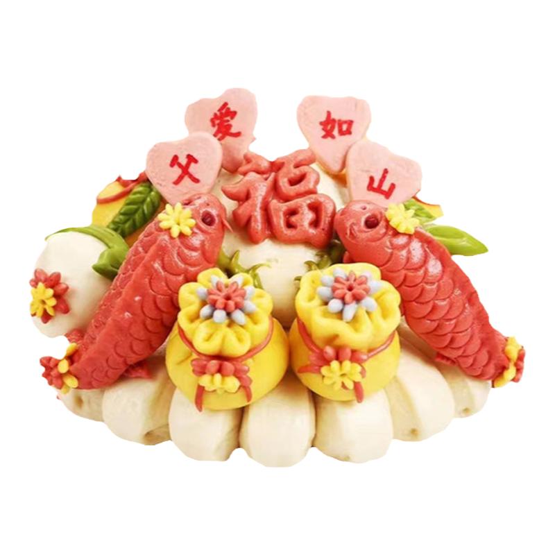 21棒棰岛寿桃馒头礼盒老人生日蛋糕传统过寿贺寿祝寿糕点花父亲节