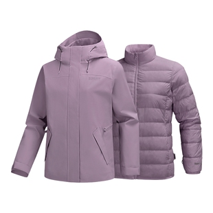 Skechers斯凯奇冬女休闲运动外套三合一羽绒内胆P425W127/03U6