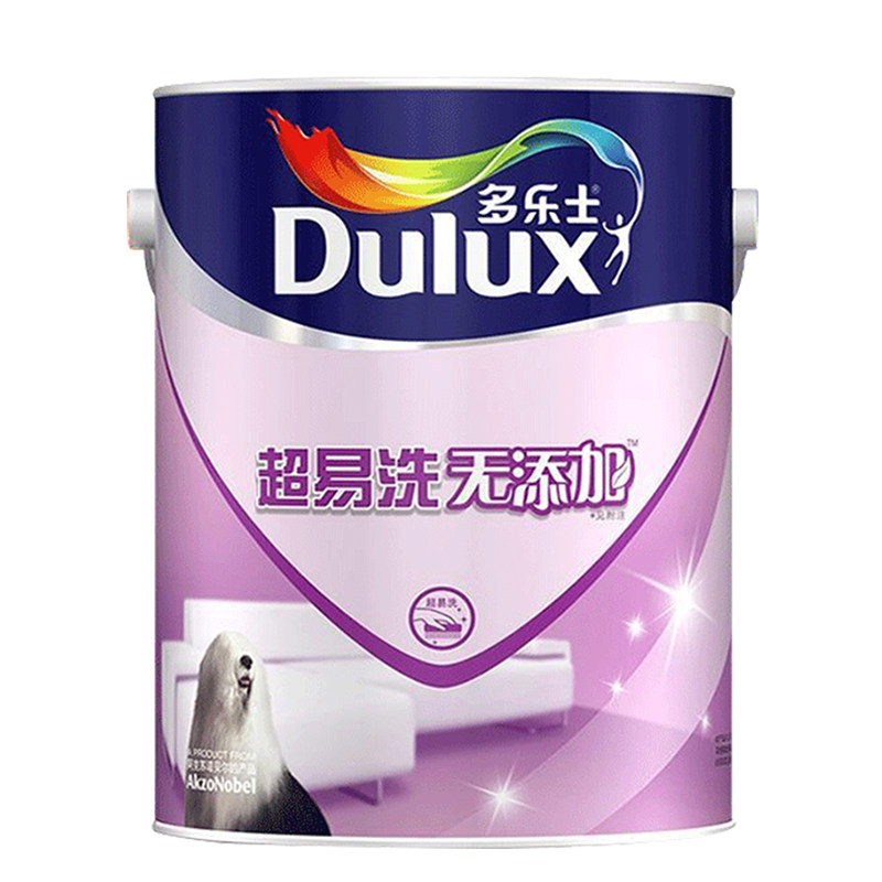 多乐士超易洗无添加漆内墙白色墙面漆彩色涂料乳胶漆家用自刷油漆