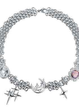 KwOnline电镀纽扣项链