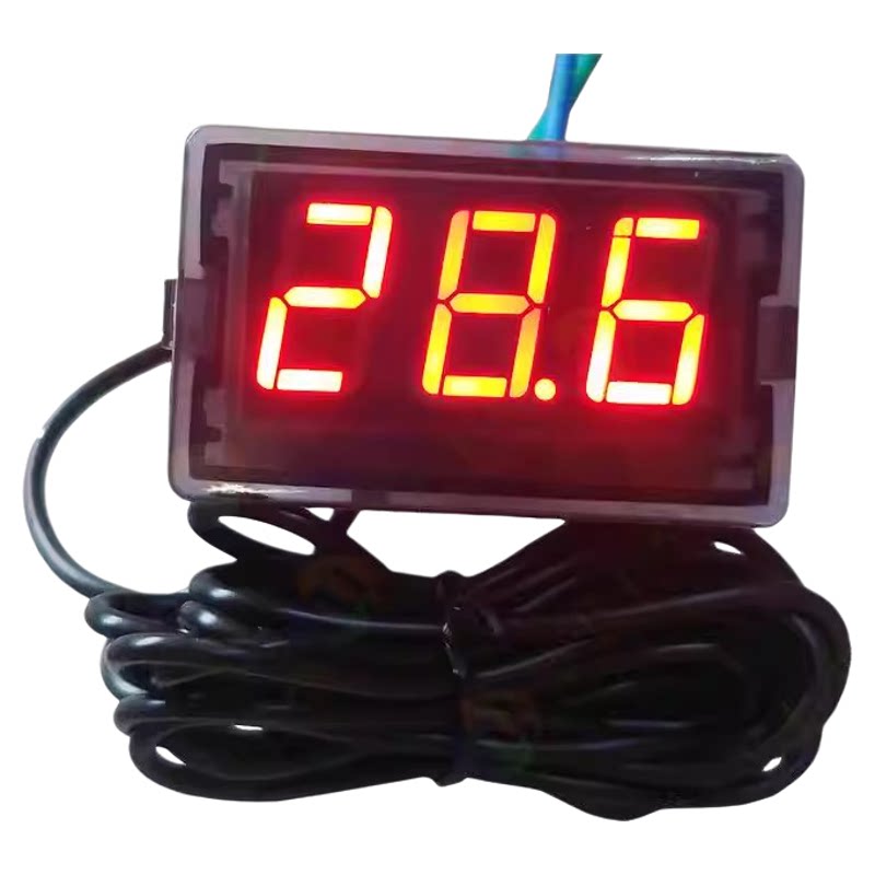 AC220V嵌入式温度表冰柜冷藏 柜数字温度显示器 数显温度仪表配件