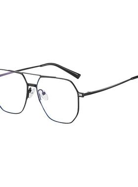 配近视偏光夜视墨镜多边形男款