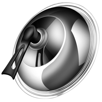 不锈钢可立式锅盖炒锅铁锅通用盖