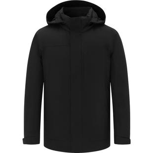 【白鹅绒】EMZ鄂尔多斯冬季新款男士保暖短款休闲带帽羽绒服外套