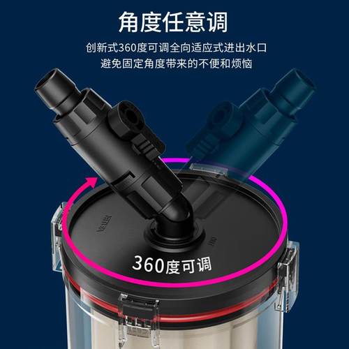 尼特利鱼缸过滤桶外置2号前置过滤桶无动力大容量鱼缸过滤器滤筒