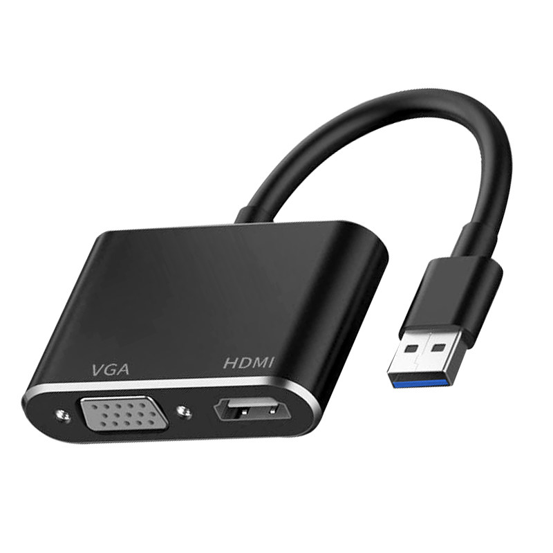 USB转HDMI转换器电脑外接显示器笔记本usb转vga视频高清线显示屏转接口投影仪电视连接线多功能扩展器拓展坞