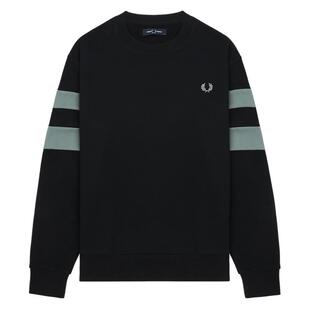 FRED PERRY男装圆领卫衣2025秋季新款时尚活力拼色边饰套头衫上衣