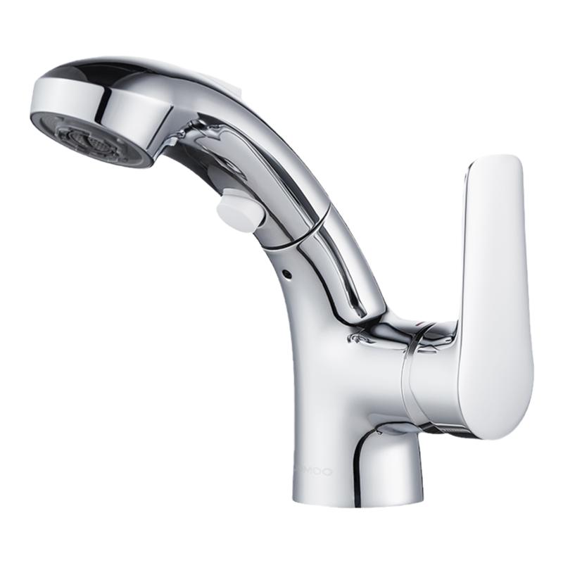 九牧卫浴官方厨卫自营面盆冷热洗脸池洗手台盆抽拉式多功能水龙头