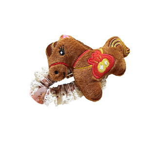 可爱小马边夹女侧边夹子头饰马年儿童粉色大号发夹后脑勺BB夹发卡