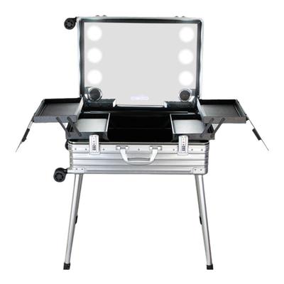 专业化妆箱obox带灯镜子支架