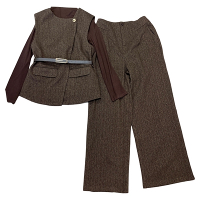 时尚洋气妈妈秋季三件套女显瘦