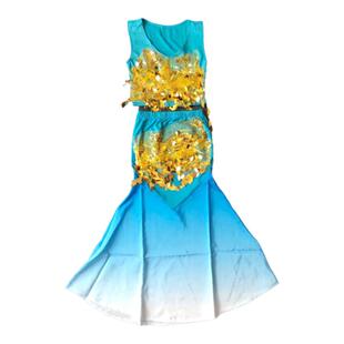 傣族服装成人女新款修身衣服民族风舞蹈演出服孔雀舞艺考鱼尾裙子