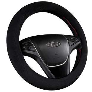 北汽新能源EC220/EC3/EC5毛绒通用型方向盘套汽车专用把套防滑女