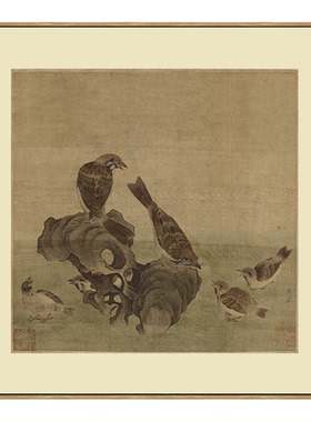五代徐熙花鸟图古代花鸟画