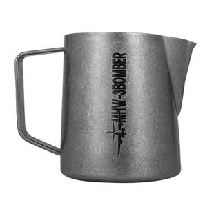 MHW-3BOMBER轰炸机拉花缸 个性复古风 银斑 尖嘴拉花杯 鳄鱼嘴5.0