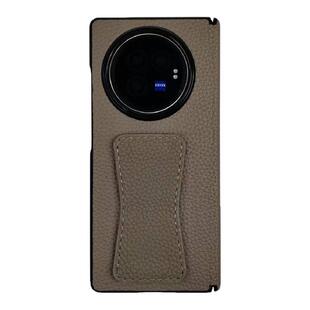 适用于vivoxfold3pro手机壳真皮新款xfold3保护套折叠屏中轴全包防摔头层牛皮磁吸铰链男女士腕带支架高级感